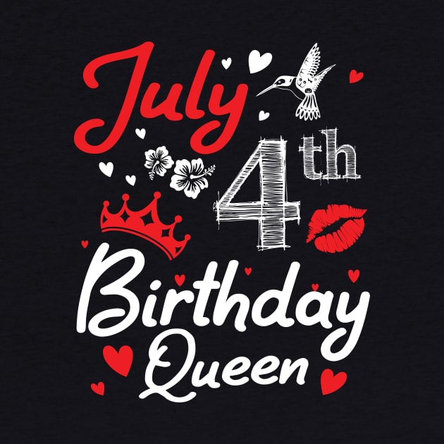 Born On July 4th Happy Birthday Queen Me You Nana Mommy Mama Aunt Sister Wife Cousin Daughter Niece by joandraelliot